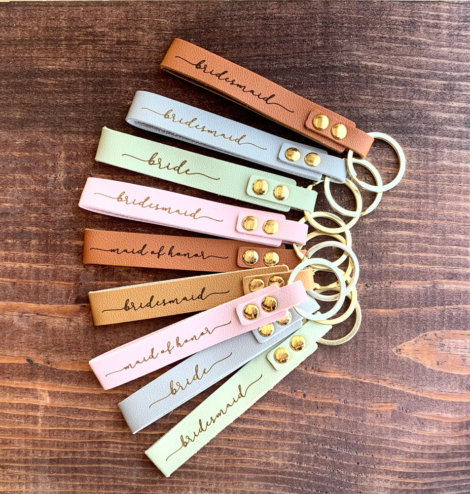 Bridesmaid gift custom keychain - Knot and Nest Designs