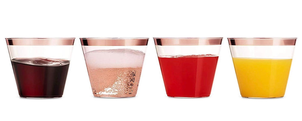 100 pack Rose gold or Gold Party Cups - Knot and Nest Designs