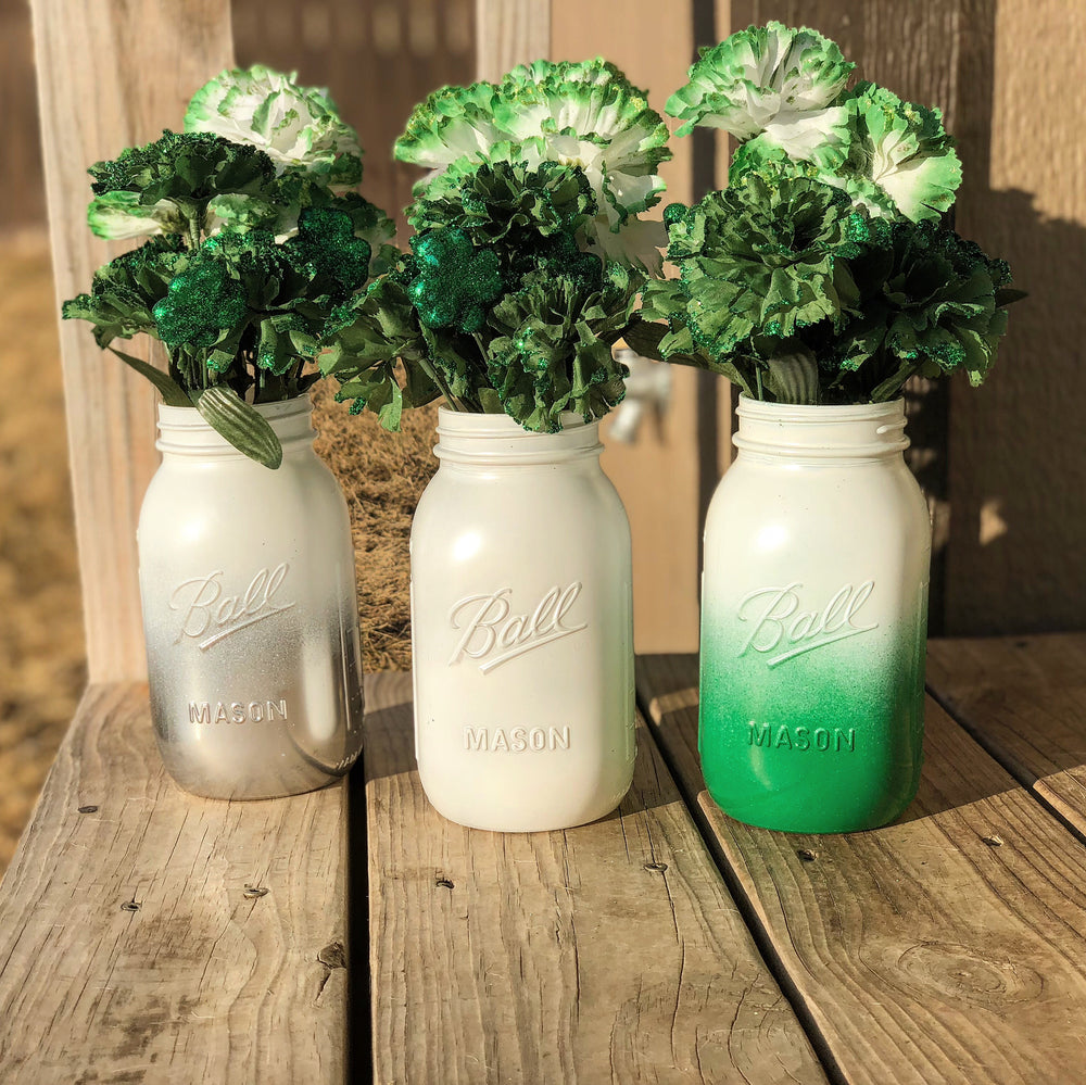 St. Patrick’s Day Jars 3-pk - Knot and Nest Designs