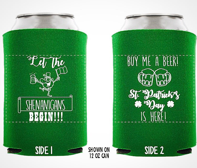 10 pack St. Patrick's Day can coolers - Knot and Nest Designs