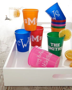 Customized plastic party cups - you choose your design - Knot and Nest Designs