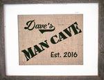 Mens Gift Man Cave Sign