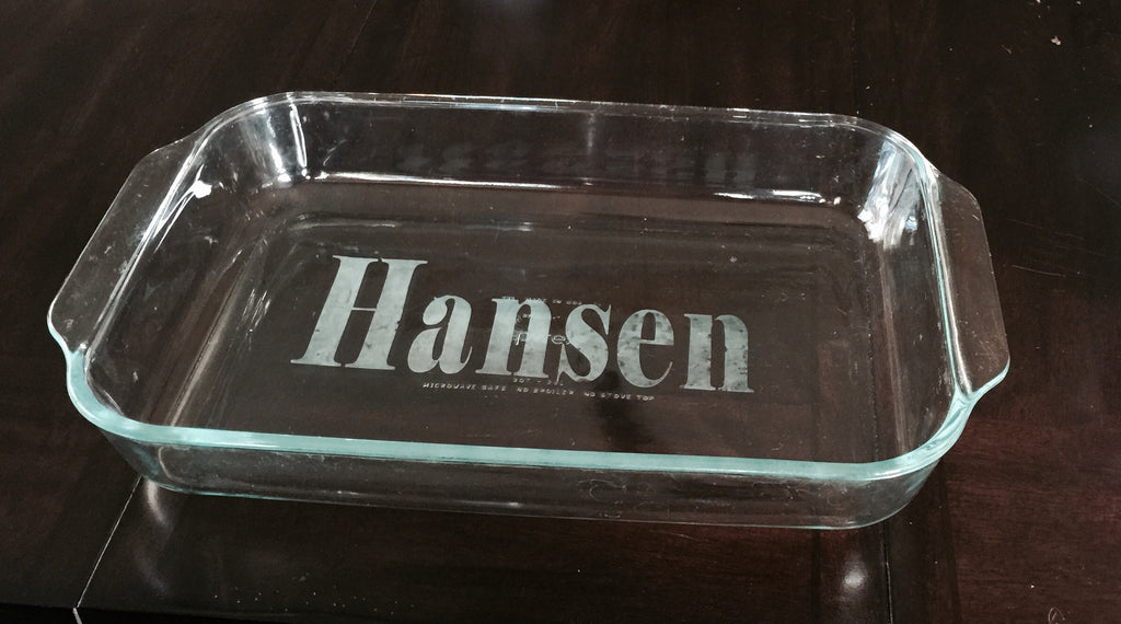 Personalized Baking Dish -  - Glass Etching Supplies Superstore