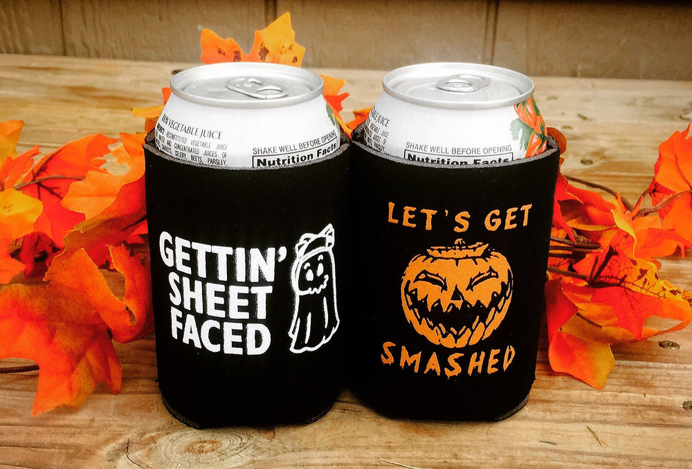 2 pack Halloween can coolers - Knot and Nest Designs