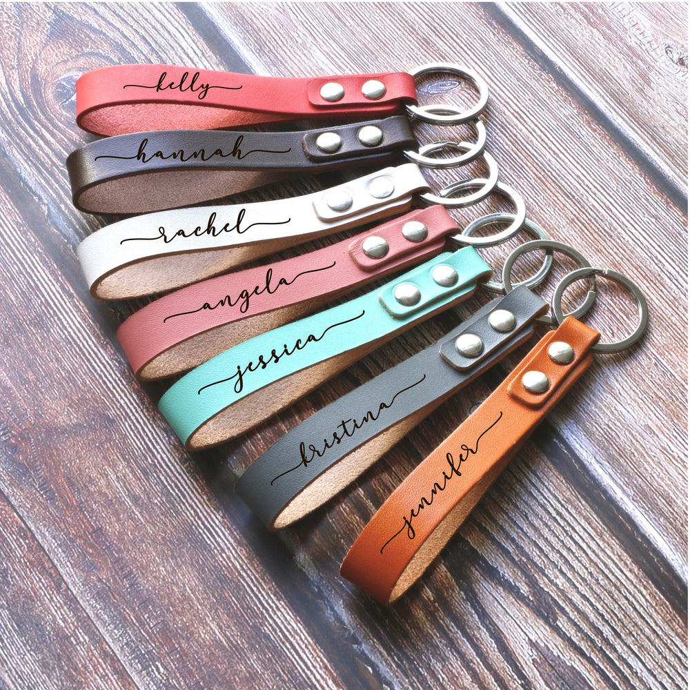 Customized Keychain - Bridesmaid, Groomsman, Holiday gift - Knot and Nest Designs