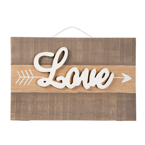 Rustic Love Arrow Wooden Sign - Knot and Nest Designs
