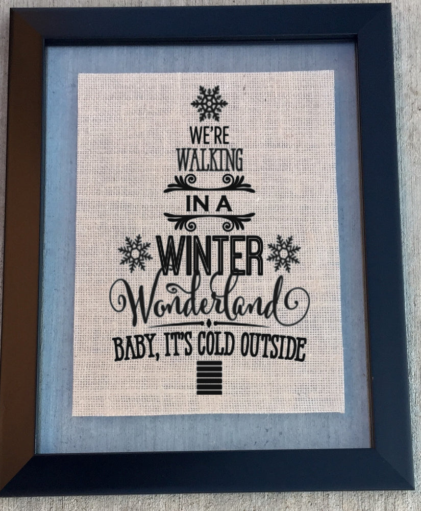 Winter Wonderland Burlap Sign - Knot and Nest Designs