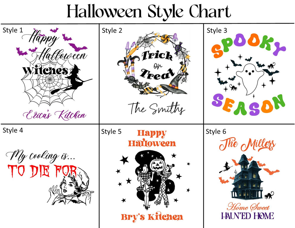 Halloween Custom Kitchen Dish Towel