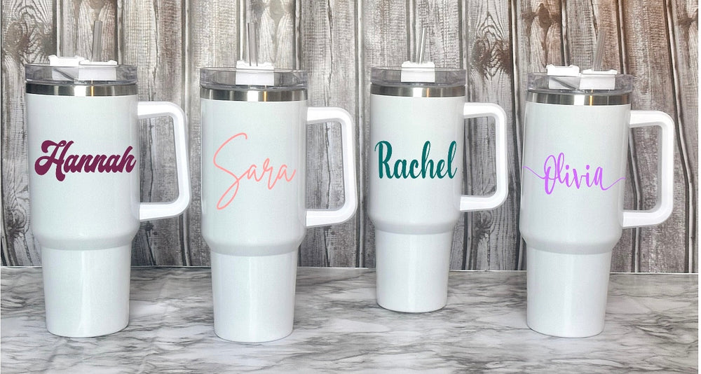  Stanley cup decal, Personalized Name Decals, tumbler