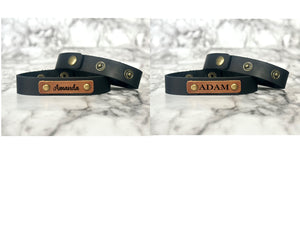 
                
                    Load image into Gallery viewer, Personalized Leather Bracelet
                
            