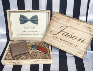 
                
                    Load image into Gallery viewer, Groomsmen gift box - Knot and Nest Designs
                
            