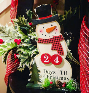 Snowman Countdown to Christmas Advent Calendar - Knot and Nest Designs