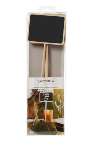 
                
                    Load image into Gallery viewer, 4-pack Chalkboard wood Stake signs - Knot and Nest Designs
                
            