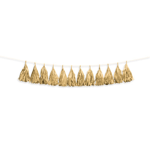 Gold tissue garland - Knot and Nest Designs
