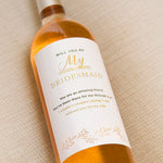 Bridesmaid/Maid of Honor Wine Bottle Label