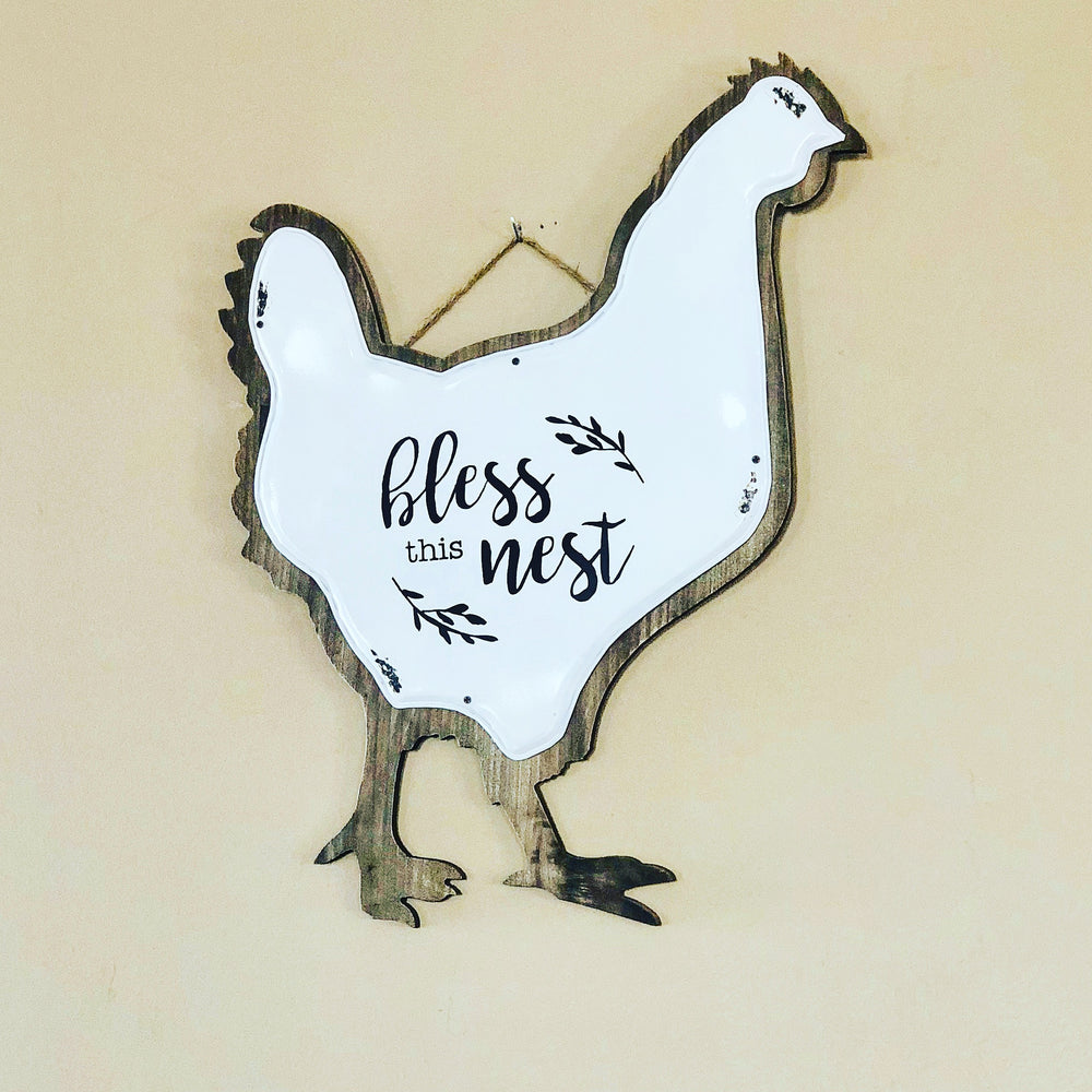 
                
                    Load image into Gallery viewer, Farmhouse Bless This Nest Sign - Knot and Nest Designs
                
            