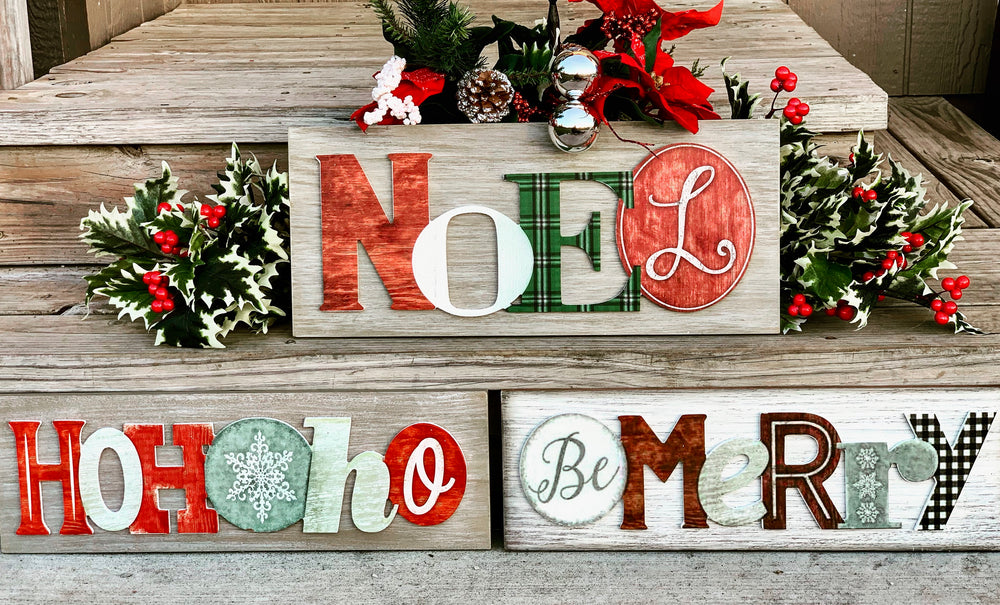 Vintage Holiday Sayings Sign - Choose your Style - Knot and Nest Designs