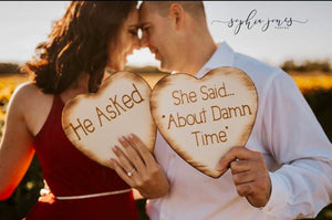 Engagement photo props - Knot and Nest Designs