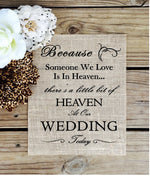 Burlap Wedding Sign