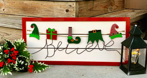 Believe Holiday Sign - Knot and Nest Designs