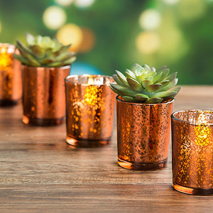 12 pack Gold Mercury Votives - Knot and Nest Designs