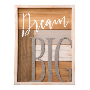 
                
                    Load image into Gallery viewer, Dream Big Wood Sign - Knot and Nest Designs
                
            