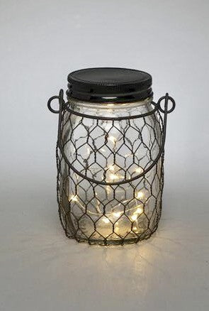 
                
                    Load image into Gallery viewer, Rustic Wire Mason Jar Lamp - Knot and Nest Designs
                
            