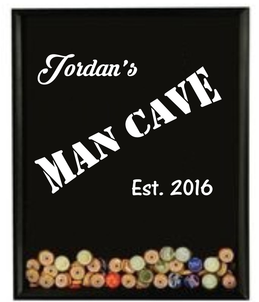 
                
                    Load image into Gallery viewer, Mens gift - Man Cave bottlecap holder - Knot and Nest Designs
                
            
