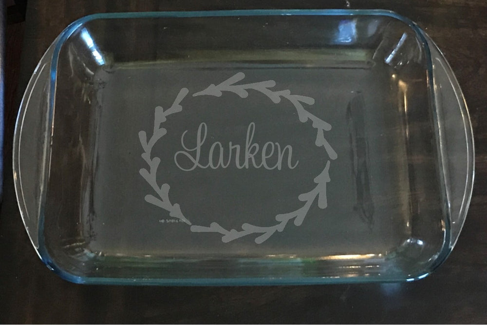 Gift Personalized Glass baking dish