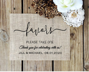 
                
                    Load image into Gallery viewer, Wedding Favor Sign - Knot and Nest Designs
                
            