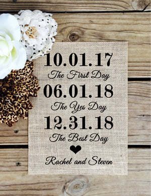 The First Day the Yes Day the Best Day Custom Sign - Knot and Nest Designs