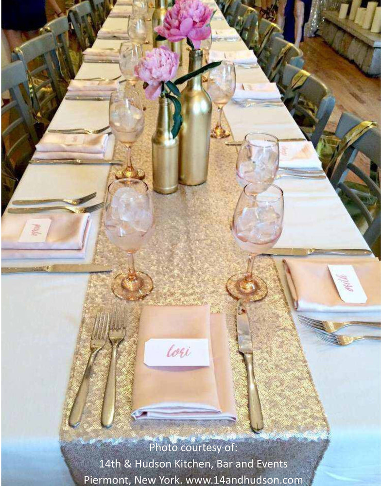 Gorgeous Sequin Table Runner - Knot and Nest Designs