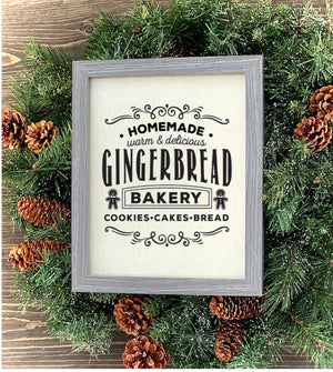 Homemade gingerbread cookies sign - Knot and Nest Designs
