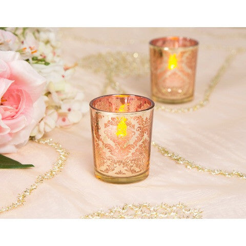 Gold Mercury Pattern Votives - 12 Pack - Knot and Nest Designs