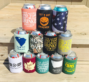 Custom Can Coolers - choose your own design double sided - Knot and Nest Designs
