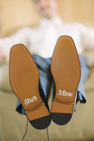 Groom shoe decals - Knot and Nest Designs