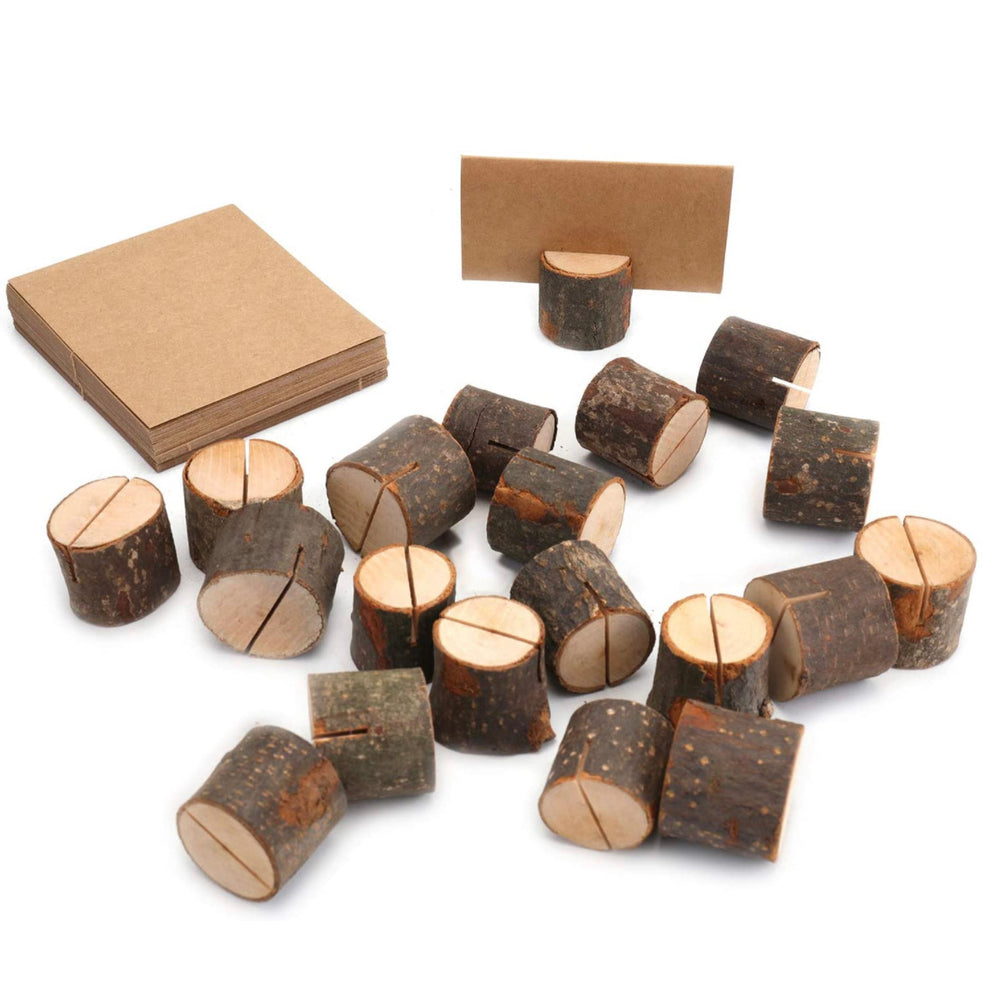 Wood place card holder 24 pack