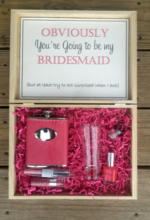 Engraved Bridesmaid box - Knot and Nest Designs