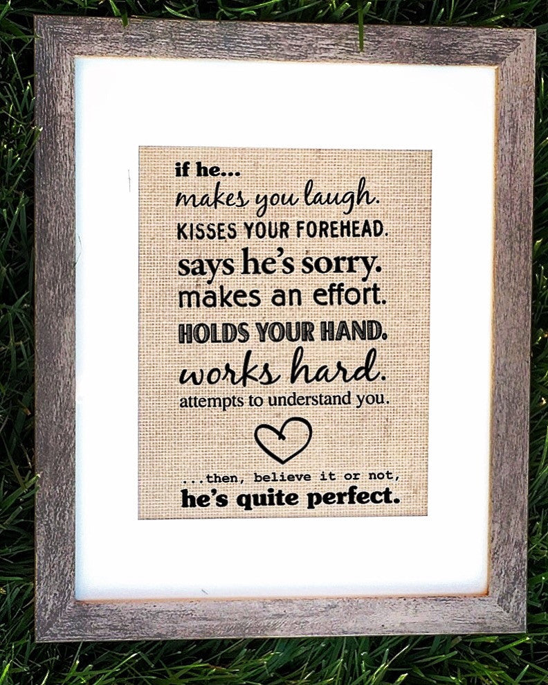 Burlap Love Quote Sign - Knot and Nest Designs