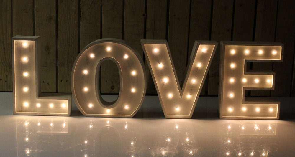 Marquee Lighted Love Letters - Knot and Nest Designs