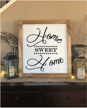 
                
                    Load image into Gallery viewer, Large Home Sweet Home Farmhouse Sign - Real Pinewood - Knot and Nest Designs
                
            